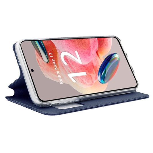 Étui à rabat Cool pour Xiaomi Redmi Note 12, bleu uni