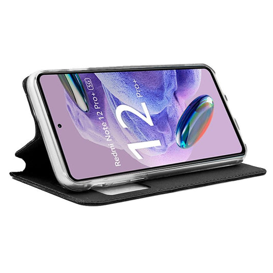 Étui à rabat tendance pour Xiaomi Redmi Note 12 Pro Plus 5G, noir uni
