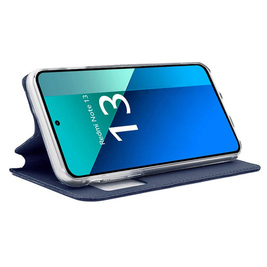 Étui à rabat Cool pour Xiaomi Redmi Note 13, bleu uni