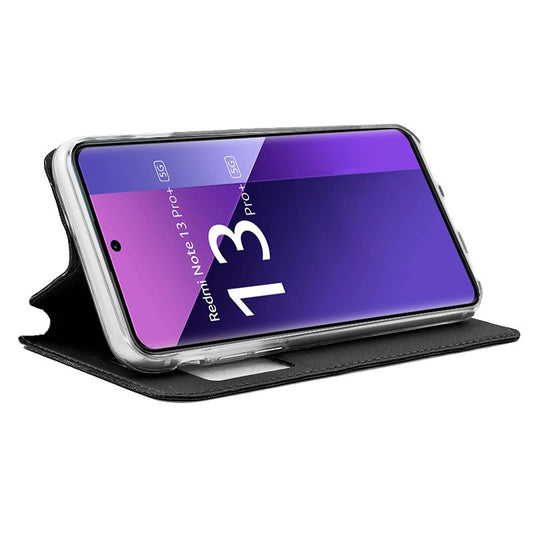 Étui à rabat tendance pour Xiaomi Redmi Note 13 Pro Plus 5G, noir uni