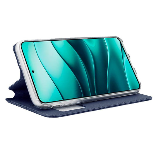 Étui à rabat Cool pour Xiaomi Redmi Note 14 5G, bleu uni
