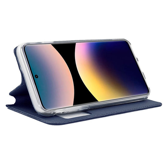Étui à rabat Cool pour Xiaomi Redmi Note 14 Pro, bleu uni