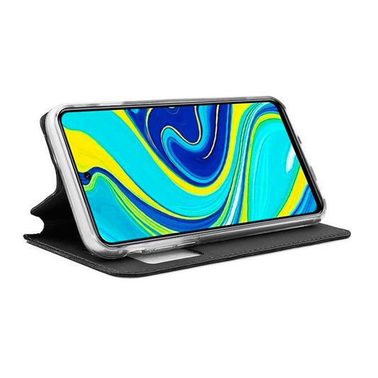 Étui à rabat tendance pour Xiaomi Redmi Note 9S / Note 9 Pro, noir uni