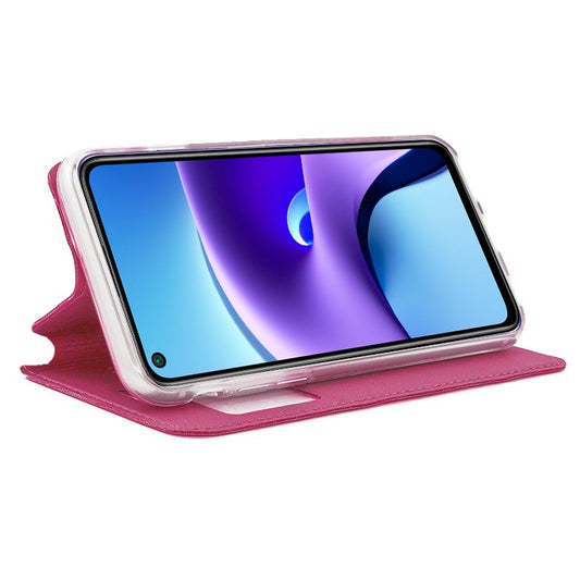 Étui à rabat tendance pour Xiaomi Redmi Note 9T, rose uni