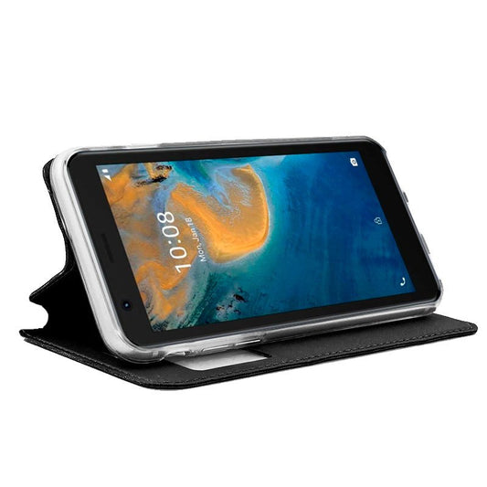 Étui à rabat Cool pour ZTE Blade A31 Noir lisse