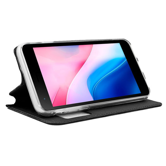 Étui à rabat Cool pour ZTE Blade A35 Lite, noir lisse