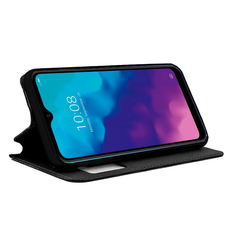 Étui à rabat Cool pour ZTE Blade V30 Vita, noir lisse