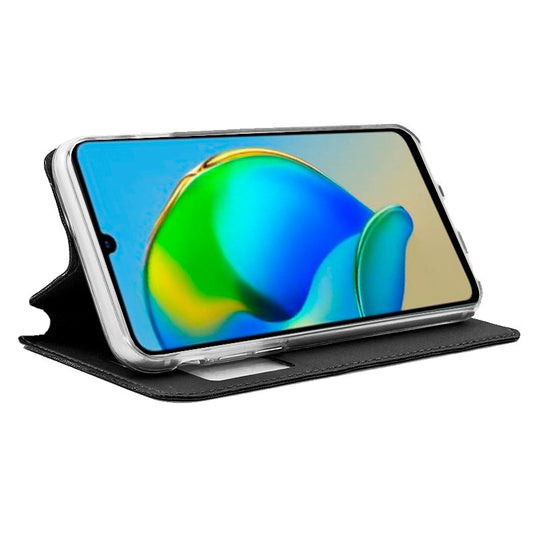 Étui à rabat tendance pour ZTE Blade V40 Vita / Blade A72, noir lisse