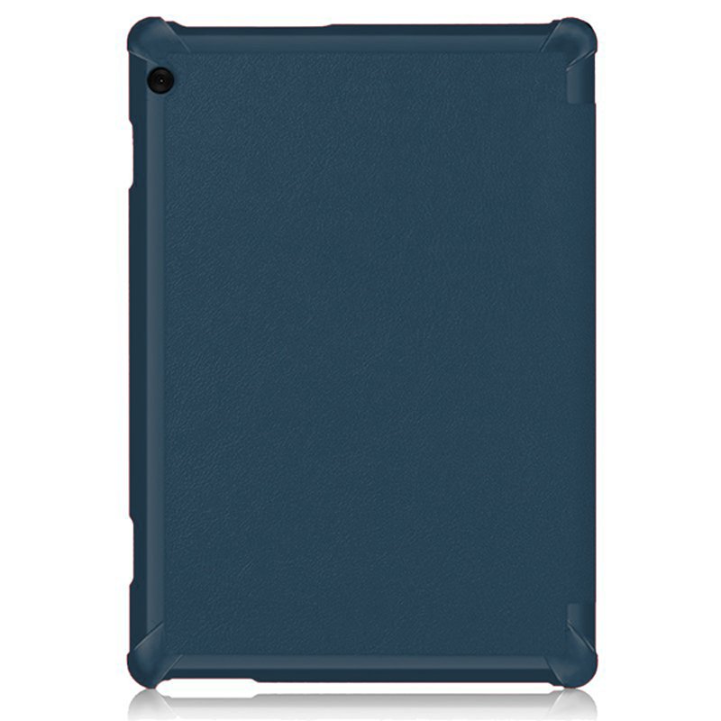 Étui tendance en cuir lisse bleu pour Huawei Matepad T10s (10,1 pouces)
