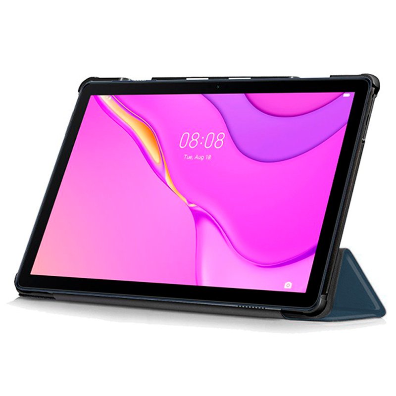 Étui tendance en cuir lisse bleu pour Huawei Matepad T10s (10,1 pouces)
