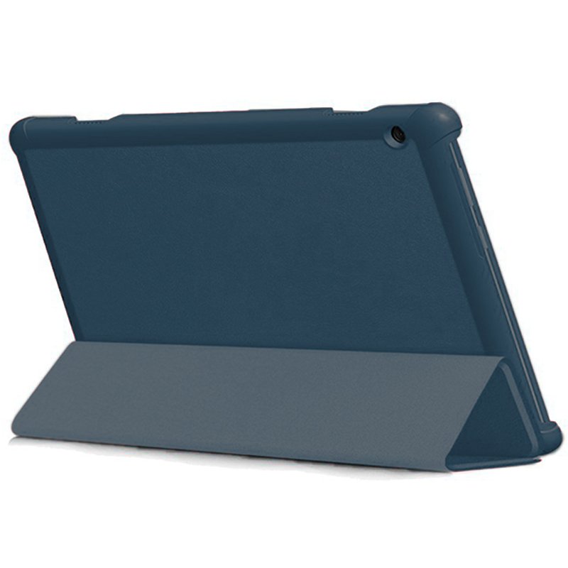 Étui tendance en cuir lisse bleu pour Huawei Matepad T10s (10,1 pouces)