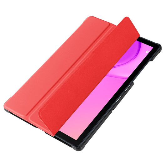 Étui tendance en cuir lisse rouge pour Huawei Matepad T10s (10,1 pouces)