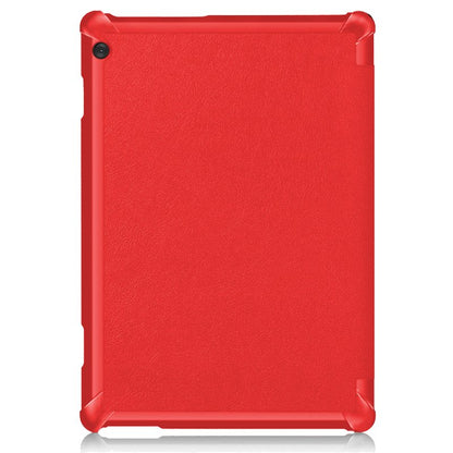 Étui tendance en cuir lisse rouge pour Huawei Matepad T10s (10,1 pouces)