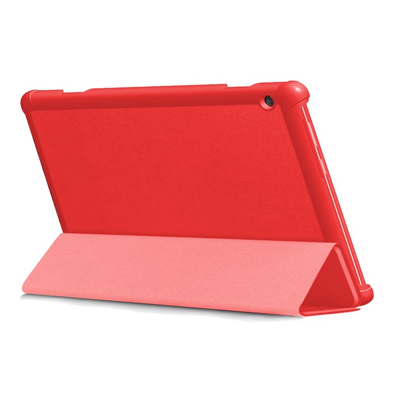 Étui tendance en cuir lisse rouge pour Huawei Matepad T10s (10,1 pouces)