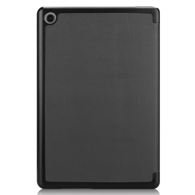 Étui en similicuir lisse noir pour Huawei Mediapad M5 Lite 10,1 pouces