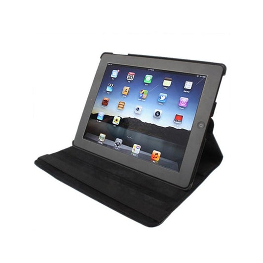 Étui rotatif en similicuir noir pour iPad 2/iPad 3/4 (support)