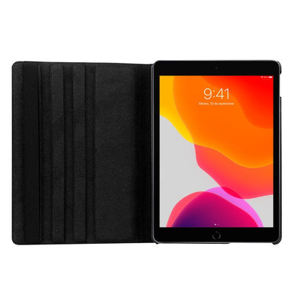 Étui rotatif en similicuir noir pour iPad (2019/2020/2021) 10,2 pouces