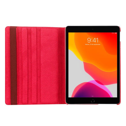 Étui rotatif en similicuir rouge pour iPad (2019/2020/2021) 10,2 pouces