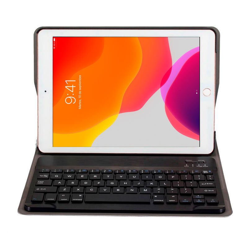 Étui Cool pour iPad (2019/2020/2021) 10,2 pouces en similicuir avec clavier Bluetooth (noir)