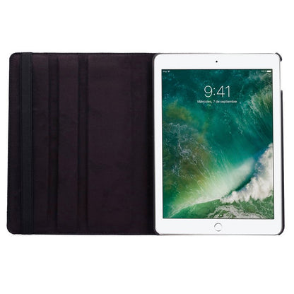 Étui rotatif en similicuir noir pour iPad Air / Air 2 / Pro 9.7 / iPad 2017 / iPad 2018 9.7 pouces