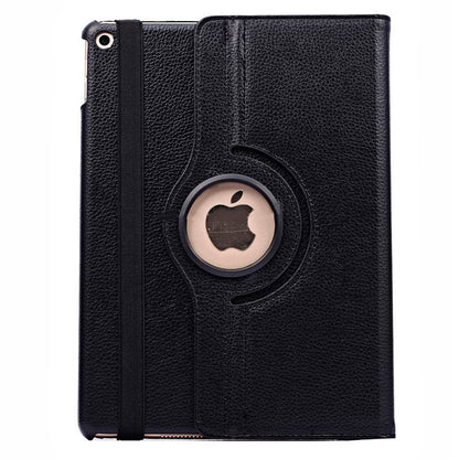 Étui rotatif en similicuir noir pour iPad Air / Air 2 / Pro 9.7 / iPad 2017 / iPad 2018 9.7 pouces