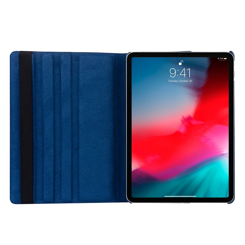 Étui rotatif en similicuir bleu pour iPad Pro 11 (2018)