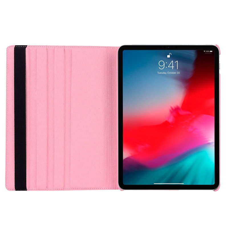 Étui rotatif en similicuir rose pour iPad Pro 11 (2018)