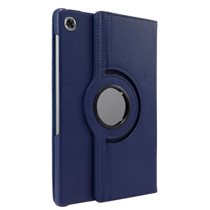 Étui tendance en cuir lisse bleu pour tablette Lenovo Tab M10 Plus / FHD Plus 2e génération / Tab K10 10,3 pouces