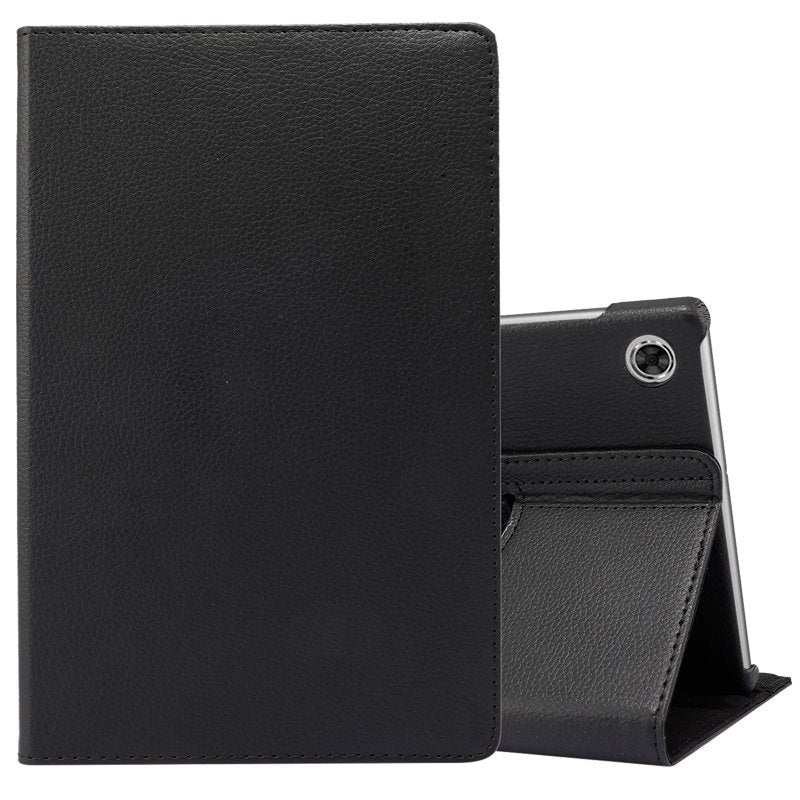Étui en similicuir lisse noir pour tablette Lenovo Tab M10 Plus / FHD Plus 2e génération / Tab K10 10,3 pouces