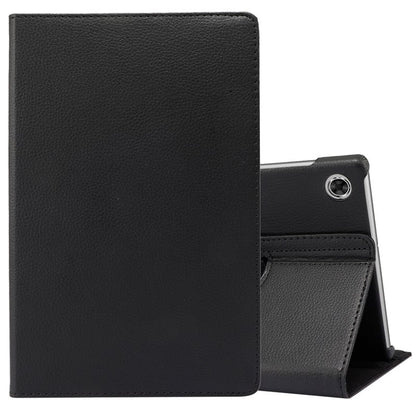 Étui en similicuir lisse noir pour tablette Lenovo Tab M10 Plus / FHD Plus 2e génération / Tab K10 10,3 pouces