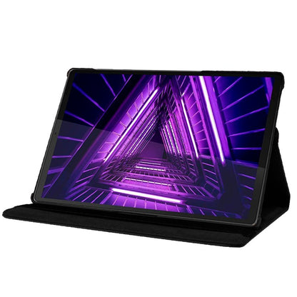 Étui en similicuir lisse noir pour tablette Lenovo Tab M10 Plus / FHD Plus 2e génération / Tab K10 10,3 pouces