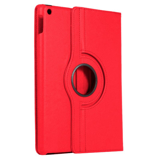 Étui tendance en cuir lisse rouge pour tablette Lenovo Tab M10 Plus / FHD Plus 2e génération / Tab K10 10,3 pouces