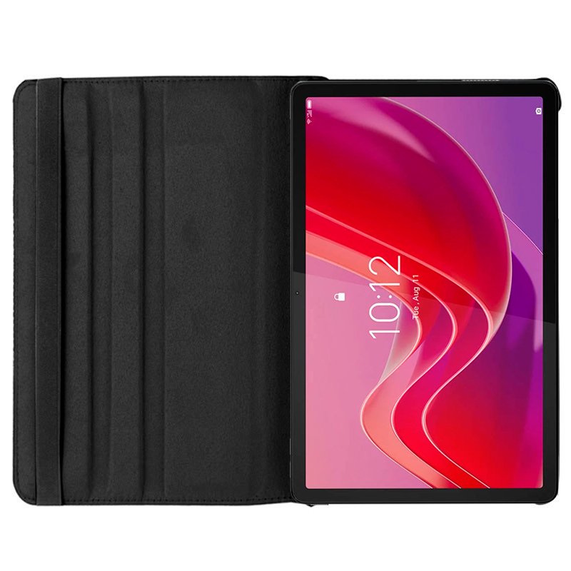 Étui tendance pour Lenovo Tab M11 en similicuir noir lisse (11 pouces)