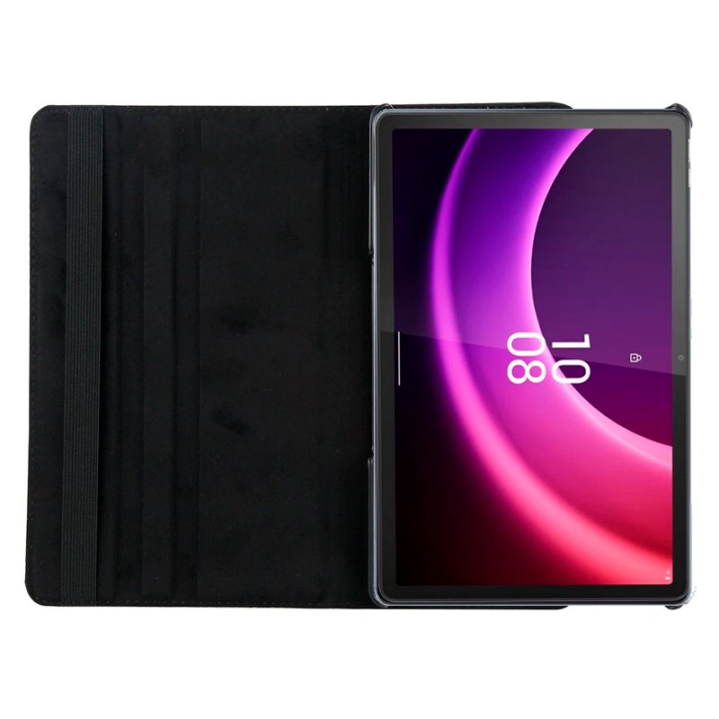 Étui tendance pour Lenovo Tab P11 2e génération en similicuir noir lisse (11,5 pouces)