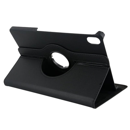 Étui tendance en similicuir lisse noir pour Lenovo Tab P11/P11 Plus (11 pouces)