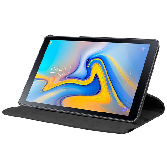 Étui en similicuir lisse noir pour Samsung Galaxy Tab A (2018) T590/T595 (10,5 pouces)