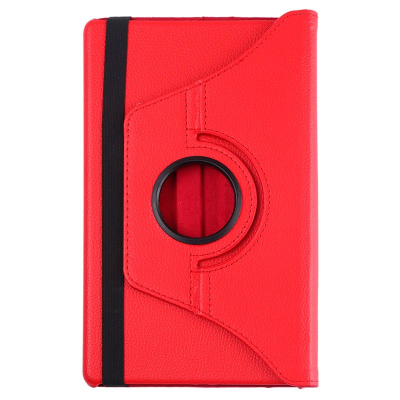 Étui en similicuir lisse rouge pour Samsung Galaxy Tab A (2019) T510/T515 10,1 pouces