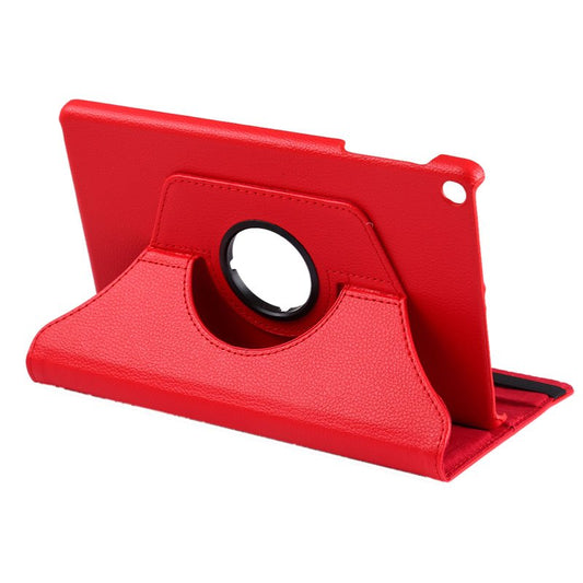 Étui en similicuir lisse rouge pour Samsung Galaxy Tab A (2019) T510/T515 10,1 pouces