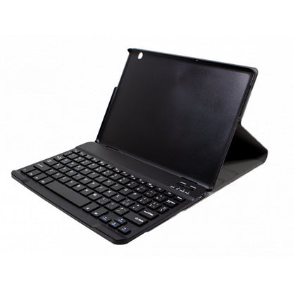 Étui élégant pour Samsung Galaxy Tab A7 T500 / T503 / T505, clavier Bluetooth en similicuir noir lisse, 10,4 pouces