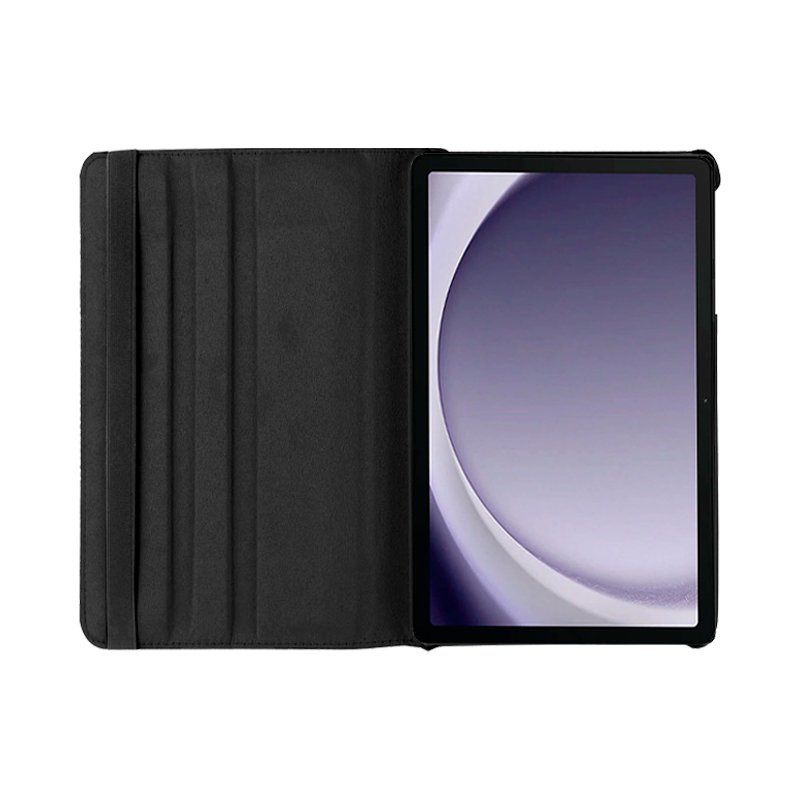 Étui cool en similicuir lisse noir pour Samsung Galaxy Tab A9 X110 8,7 pouces