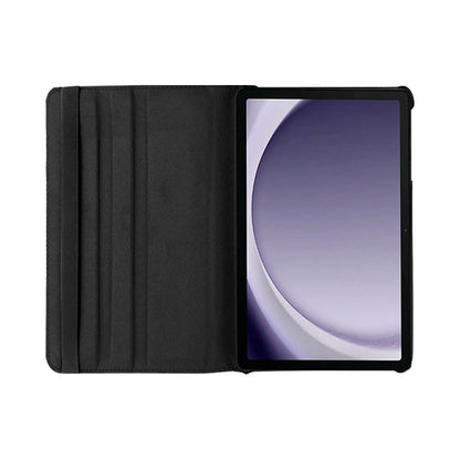 Étui cool en similicuir lisse noir pour Samsung Galaxy Tab A9 X110 8,7 pouces