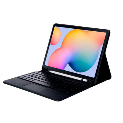 Étui en similicuir avec clavier Bluetooth pour Samsung Galaxy Tab S6 Lite / S6 Lite 2022 / 2024 (P610 / P615) 10,4 pouces