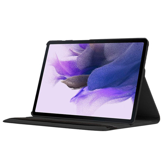 Étui cool en similicuir lisse noir pour Samsung Galaxy Tab S7 FE T736 12,4 pouces