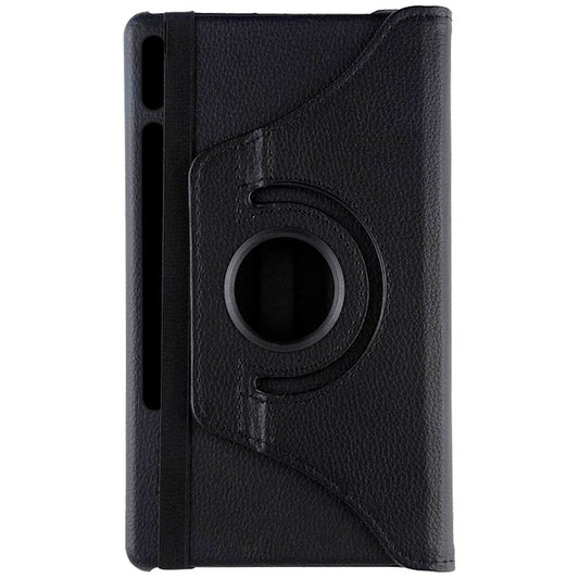 Étui cool en similicuir lisse noir pour Samsung Galaxy Tab S7 Plus / Tab S8 Plus 12,4 pouces