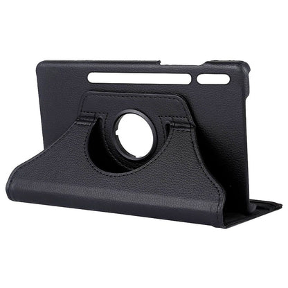 Étui cool en similicuir lisse noir pour Samsung Galaxy Tab S7/Tab S8 11 pouces