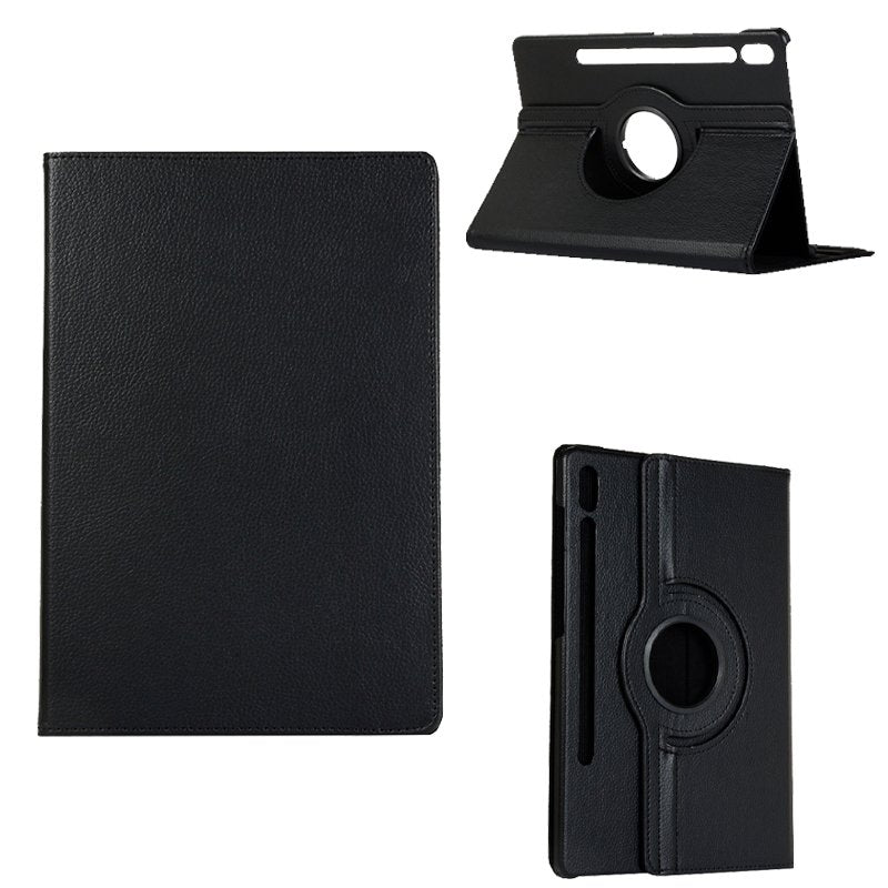 Étui cool en similicuir noir pour Samsung Galaxy Tab S9/Tab S9 FE