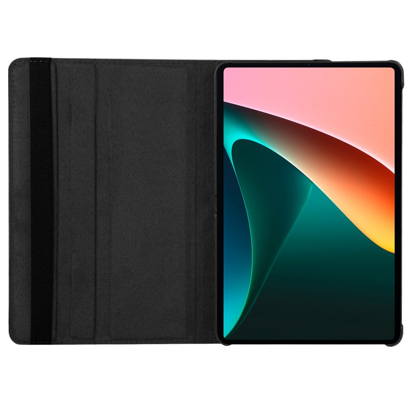Étui cool pour Xiaomi Pad 5 / Pad 5 Pro en similicuir noir lisse 11 pouces