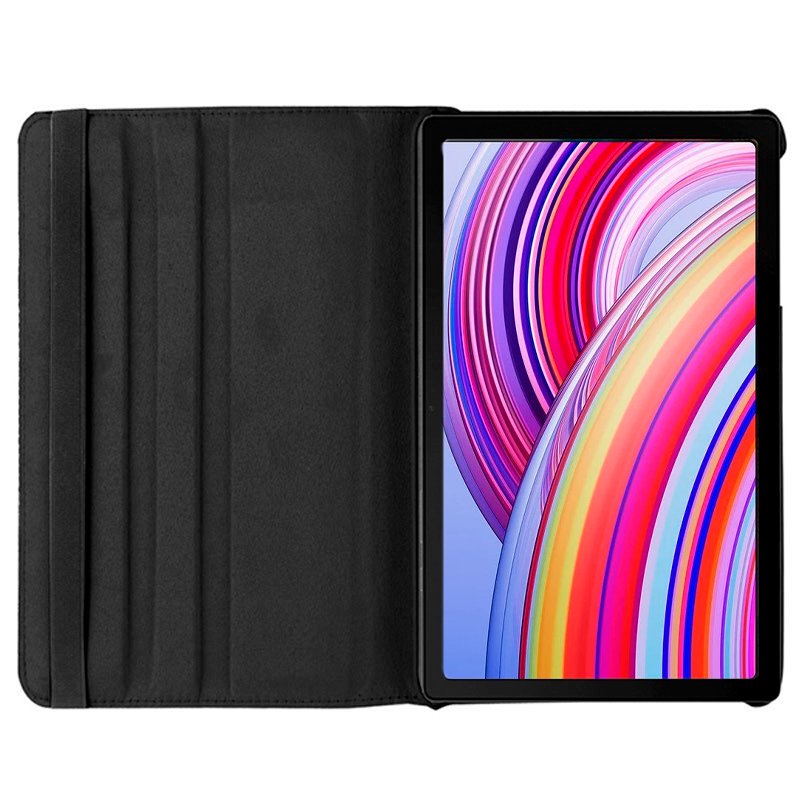 Étui rotatif en similicuir noir pour Xiaomi Redmi Pad Pro (12,1 pouces)