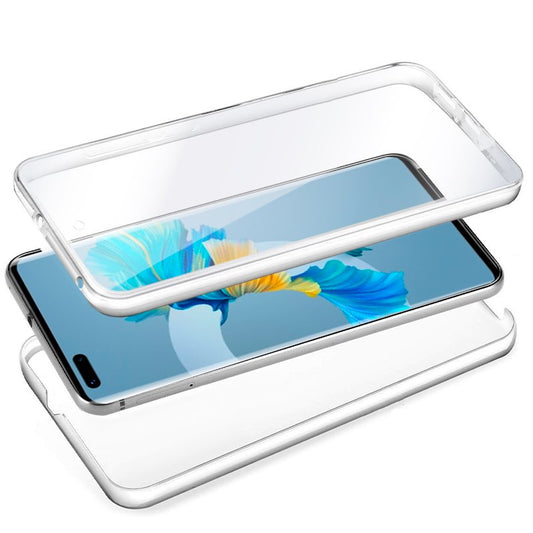 Coque 3D en silicone pour Huawei Mate 40 Pro / 40 Pro Plus (transparente avant et arrière)