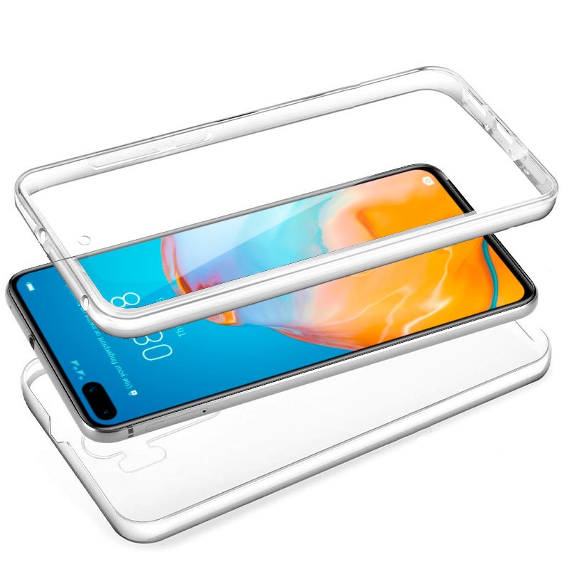 Coque 3D en silicone pour Huawei P40 (transparente avant et arrière)
